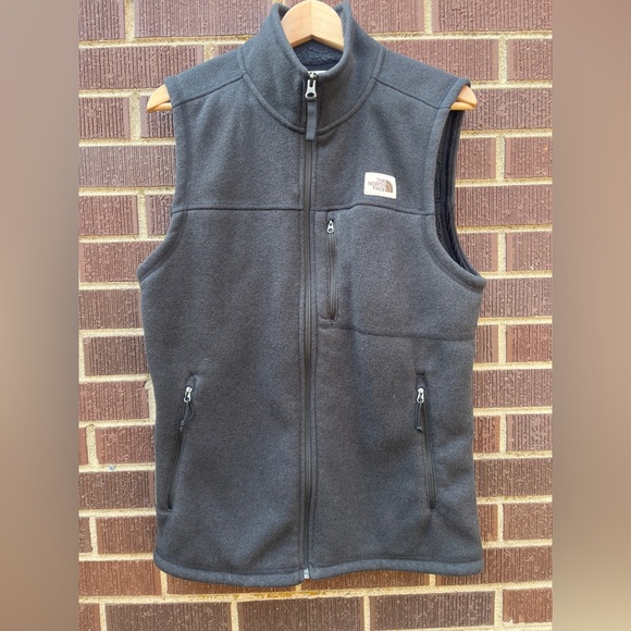 The North Face Men's Charcoal Gray Vest, fleece lined- MEDIUM - Picture 1 of 7